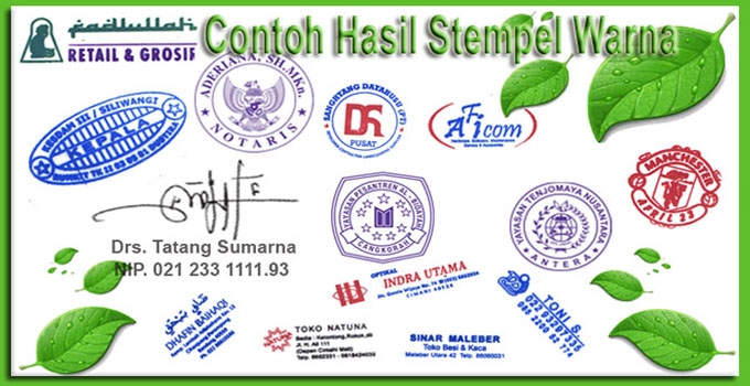 Contoh Hasil Stempel Contoh Hasil Stempel