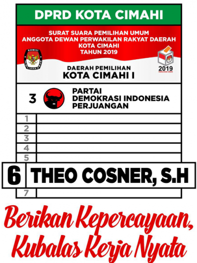 Kartu nama kampanye satu muka laminasi GLOSSY